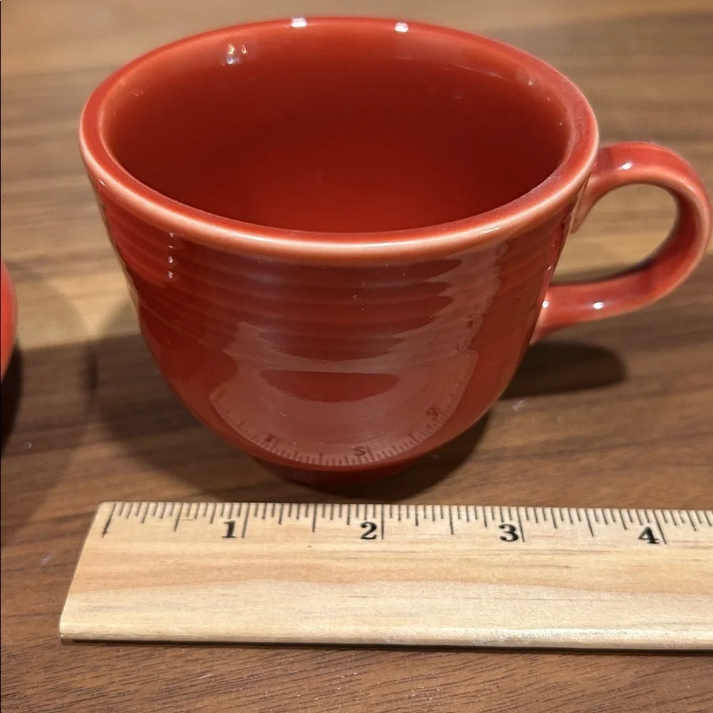 Fiesta Tea Cup and Saucer Set - Burnt Orange - Picture 7 of 8